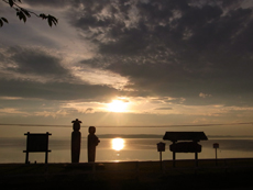 小田原湖の夕日